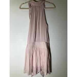 Pants Store Blush Pink Sleeveless Smocked Waist Flouncy Knee Length Dress Sz